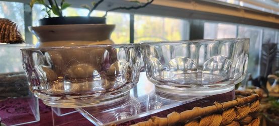 Two Identical Arcorac Of France Glass Dishes * Antique