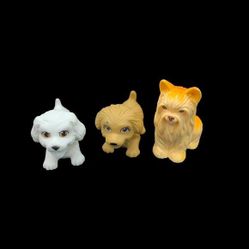 2 Barbie Puppy Dog Water Squirters 2010 And 1 Mattel Wee 3 Friends Yorkie 1990