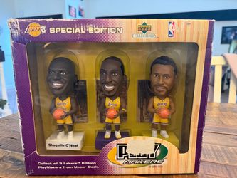 Upper deck playmakers Lakers Special edition 3 pack bobble heads Shaq, Fox, Bryant