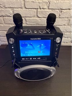 Karaoke USA GF829 Portable Karaoke System with 2 Mics $60 OBO