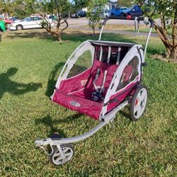 Instep Quick N Ez Double Tow Behind Bike Trailer 