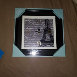Paris Themed Wall Clock