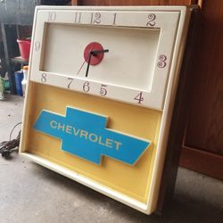 Vintage Chevrolet Dealership Clock