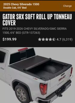 Gator SRX Soft Roll Up Tonneau Cover