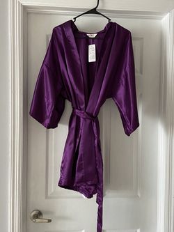 Eggplant (purple) satin robe