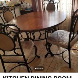 DINING TABLE AND 4 CHAIRS