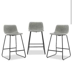 Set Of 3 Industrial Stools - LB22