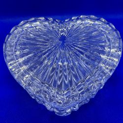 Glass Heart Trinket With Lid