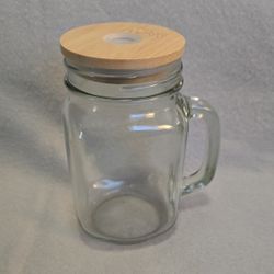 Mason Jars w/Metal Drinking Straws Set Of 12