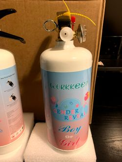 Giant gender reveal extinguishers (2) in blue 💙