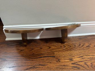 Floating wood shelves