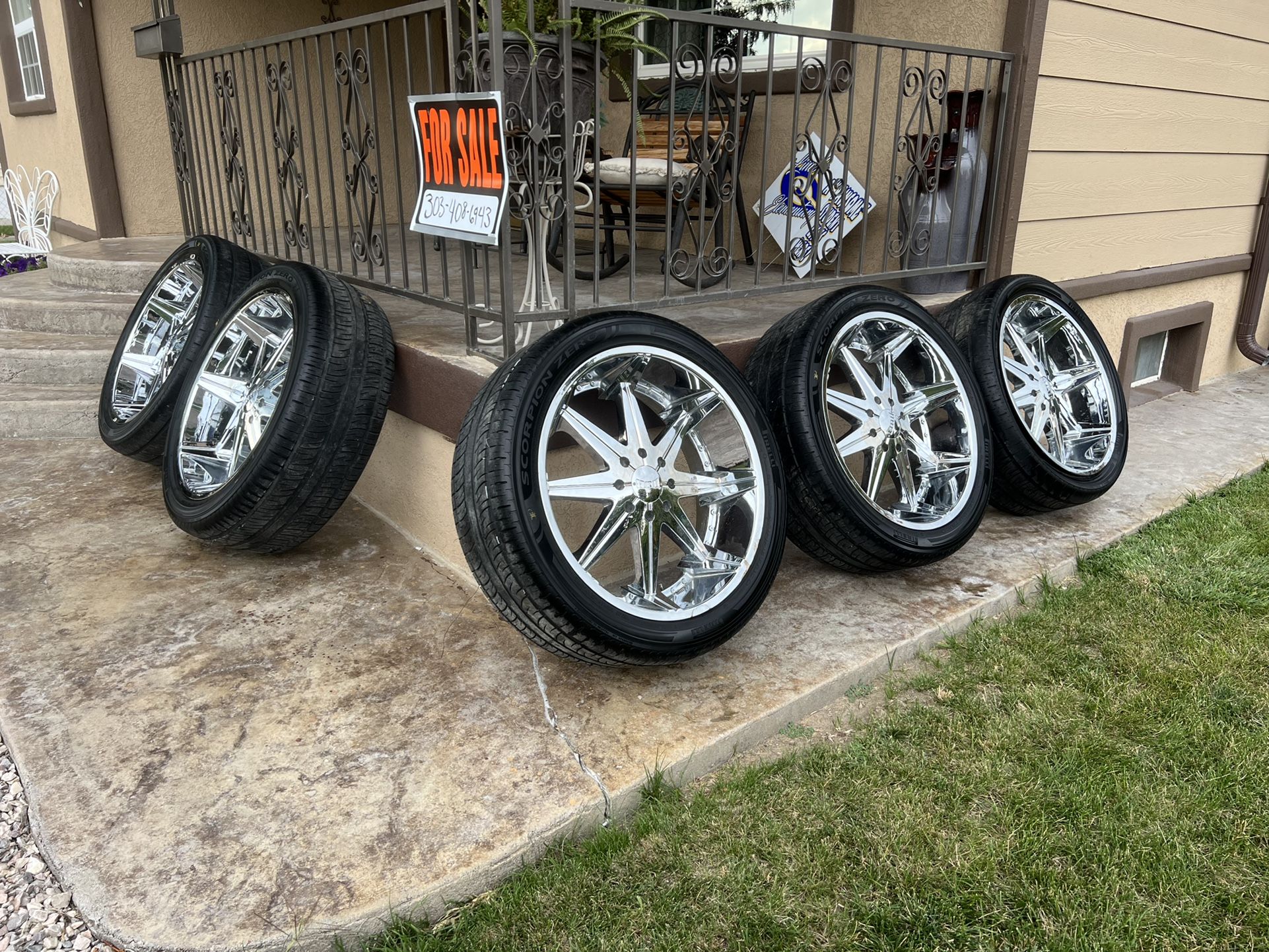 26” Dub Wheels On Perrelli Tires Scorpion Addition.