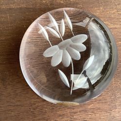 Princess House Glass Bubble Paperweight 3.5”w X 1.75”h