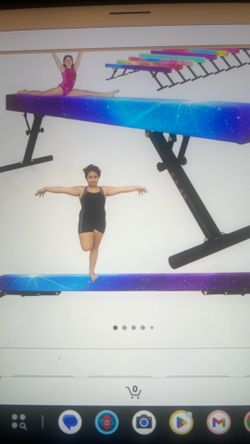 New pre-gymnastics 8 foot balance beam raised gymnastic beam for kids three through 18 home gym equipment for training, adjustable, balance, beam and