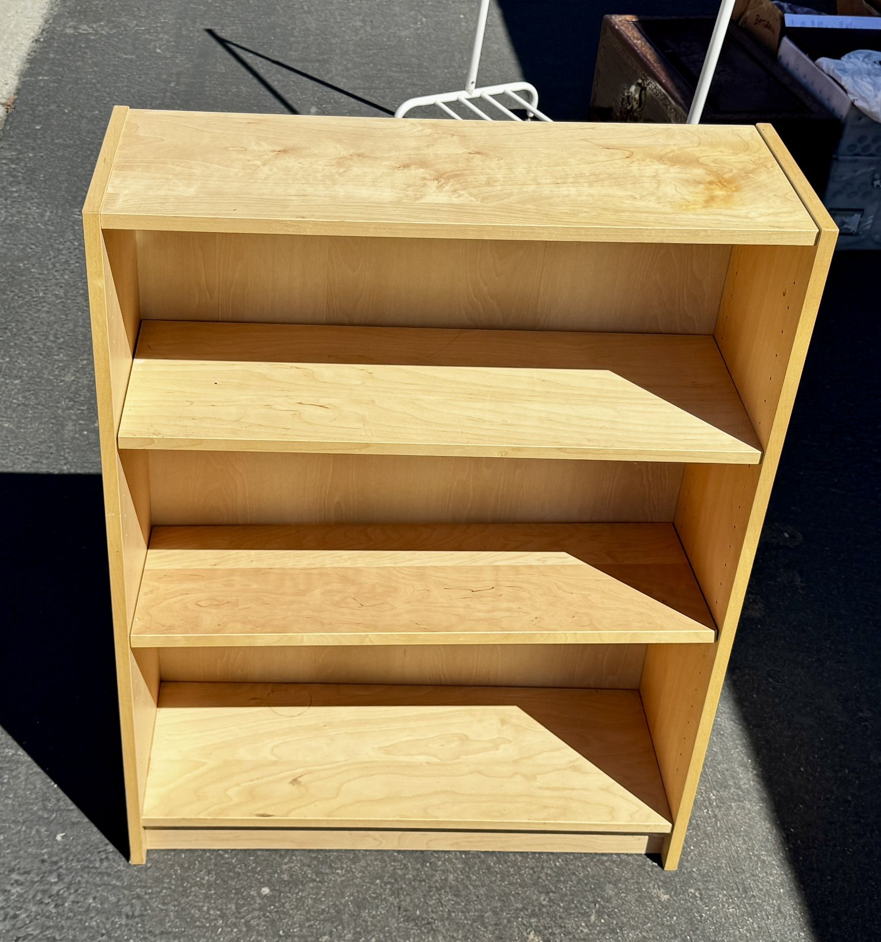 Wood Bookcase - Solid Light Finish - Ready To Go