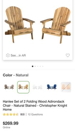NEW Folding Wood Adirondack Chairs  