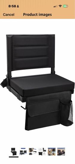 Padded Folding Stadium Seat with Back Support