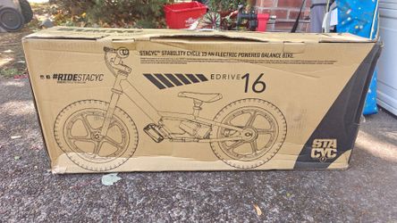 NEW IN BOX STACYC 16eDRIVE Brushless Electric Balance Bike - Unopened