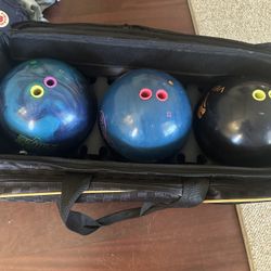15lbs balls, blue and black
