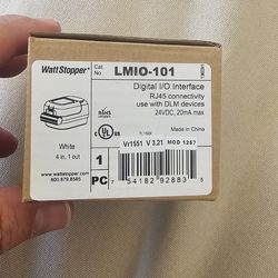 NEW WATTSTOPPER LMIO-101 DIGITAL I/O INTERFACE, RJ45 Use W DLM,  24VDC WHITE
