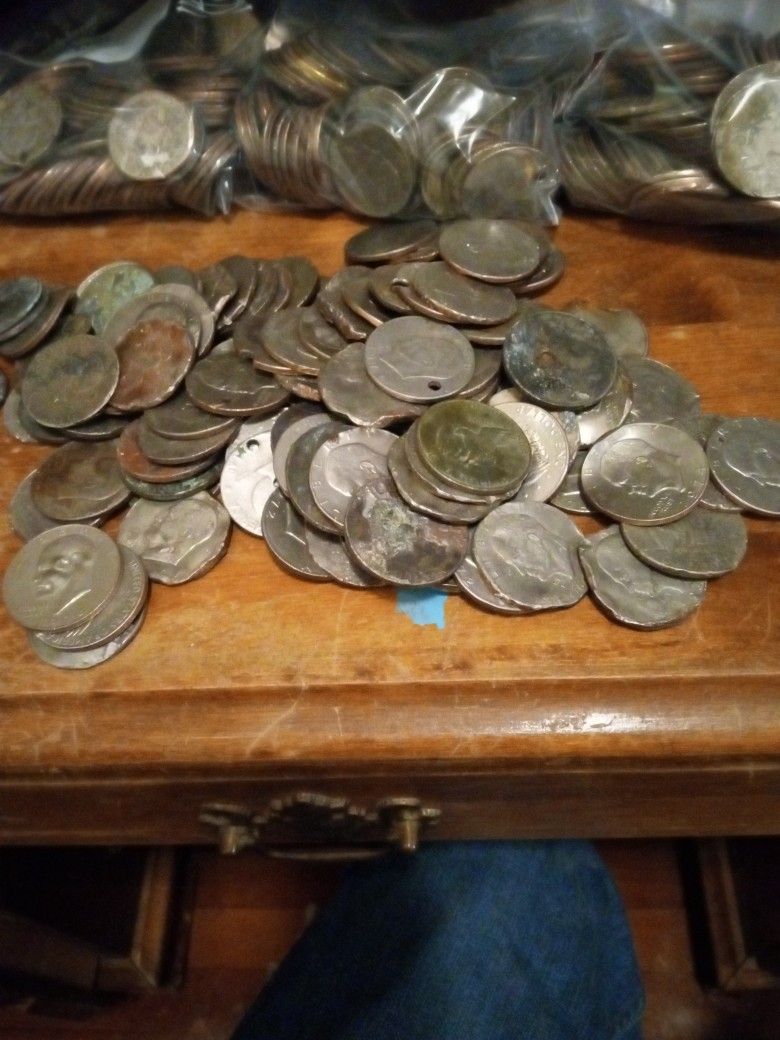 Lot Of 100 Mutilated Eisenhower Dollars