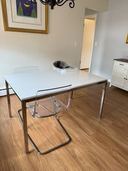 Ikea Dining Table + 2 ikea Chairs 