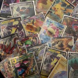 AUTHENTIC POKEMON 50 CARD LOT ALL RARE INCLUDES ONE GX/EX/V/VMAX/FULL ARE TRAINER/RAINBOW OR ILLUSTRSTION CARD 