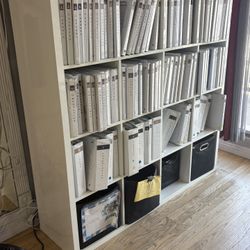 Glossy White Large Bookcase