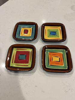 Southern Living At Home (4)”Brio” Appetizer  Plates