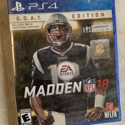 PS4 MADDEN 18 GAME