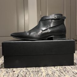 Saint Laurent Wyatt Jodphur Crop Strap Boat Size 12