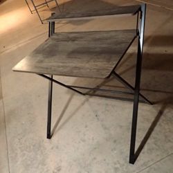 Folding Metal and Wood Desk