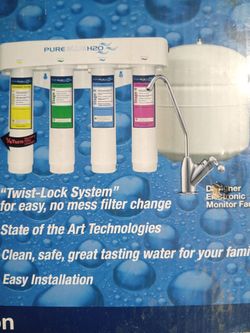 Pure Blue H2O 4-Stage Reverse Osmosis Water Filter System