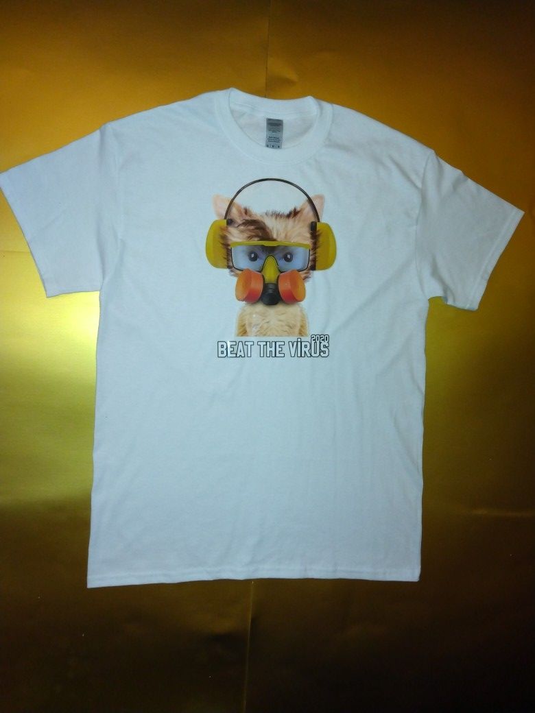 Beat The Virus 2020 Masked Cat 🐈 T-Shirt