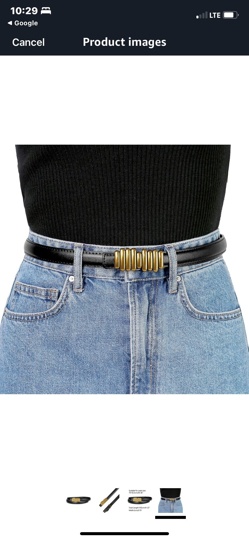 Women's Faux Leather Belts Jeans Dress Thin Waist Belt with Chic Designer Buckle