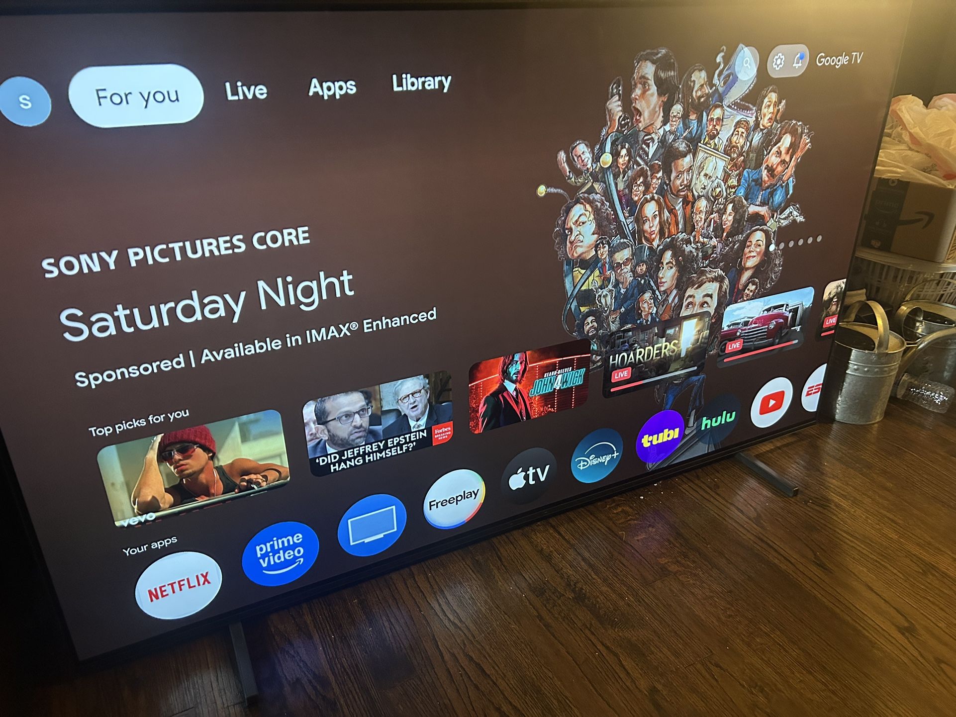 Sony 65 inch Qled tv thin screen amazing picture  feet original remote google tv asking  550  moving bought 2021 make a decent offer it’s urs 