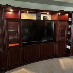 Gorgeous Lighted Entertainment Center