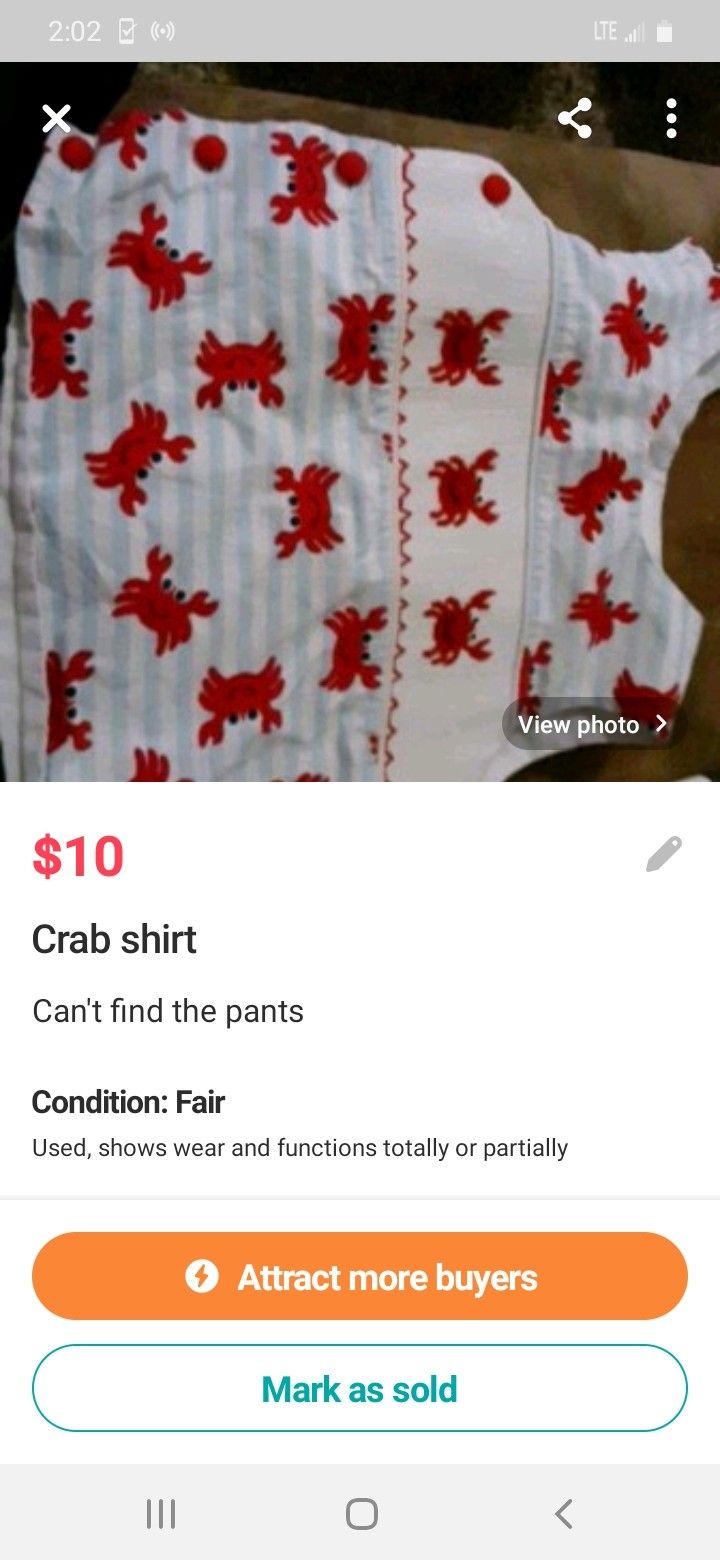 Crab shirt