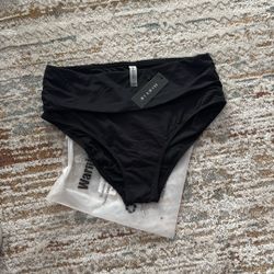 Women Mid Rise Bikini Bottoms Full Coverage Swimsuit Ruched Scrunch Swim Bottom