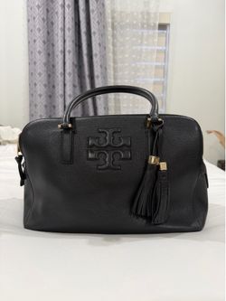 Burch Black Leather Satchel / Weekender Bag – Excellent Condition