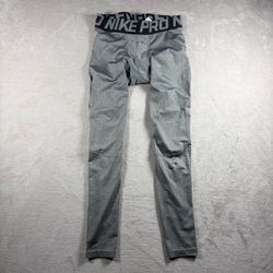 Nike Pro Tights Men’s M Gray Training Stretch Gym Work Out Fitness #3E