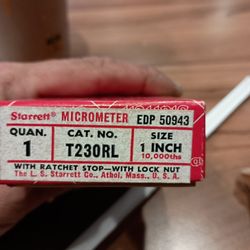Vintage Starrett Micrometer T230RL