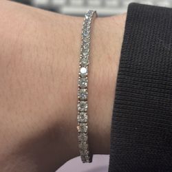 925 Silver And Moissanite Tennis Bracelet