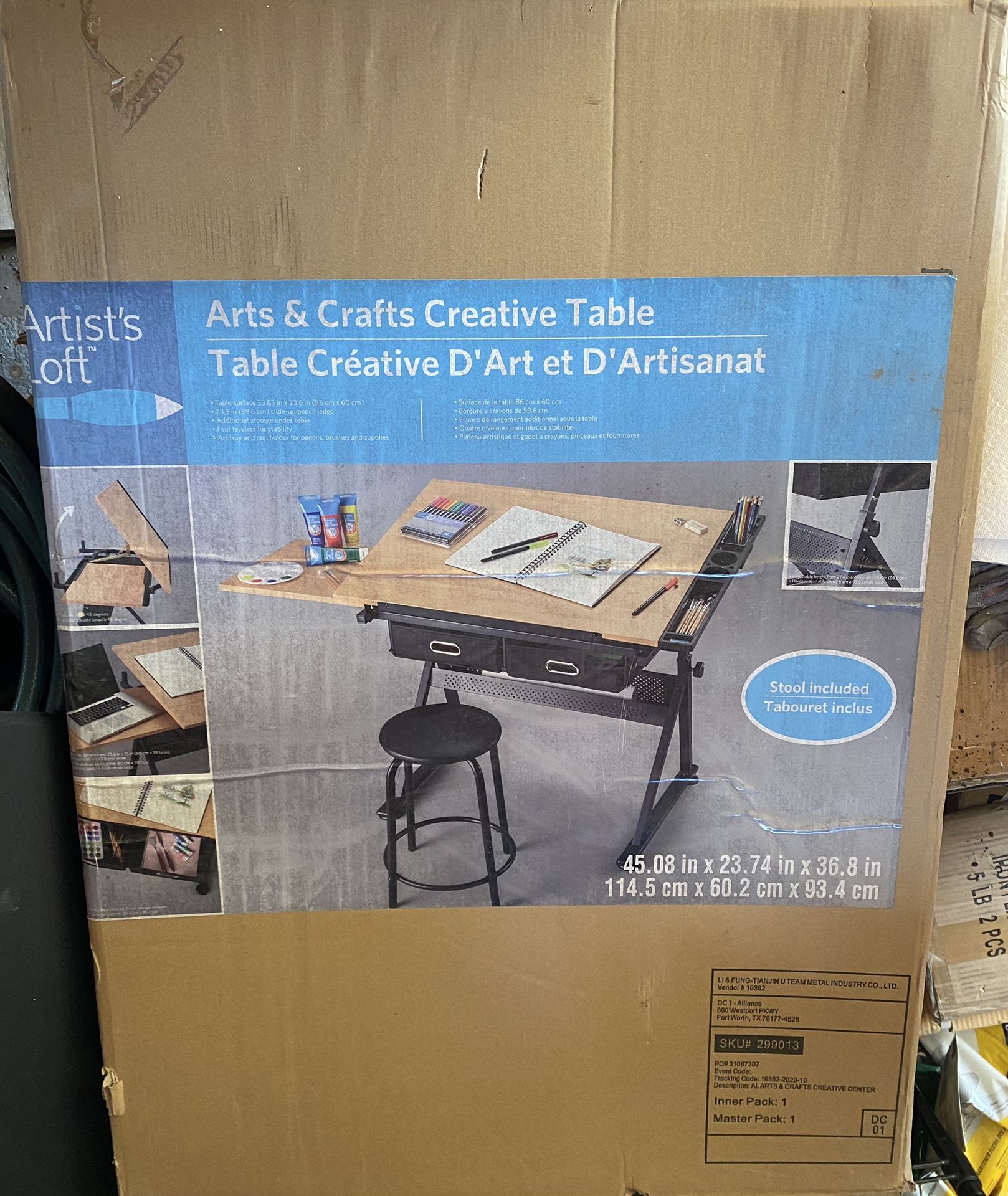 Arts and Crafts Table, New In Box