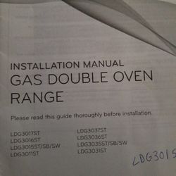 LG Gas Double Oven With 5 Burners