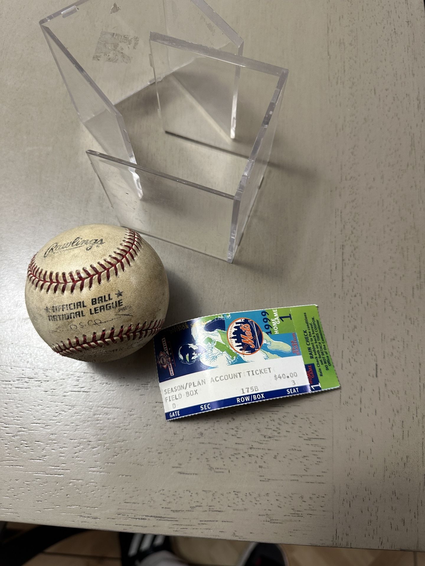 New York Mets Baseball And Ticket