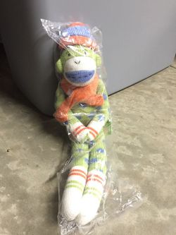 Brand new sock monkey stuffed animal