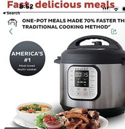 Instant Pot 6qt Duo Pressure Cooker $59
