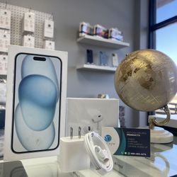 NEW YEARS SALE !📲🎄🛍️ iPhone 15 Plus Unlocked 128Gb Blue New In Box 