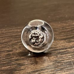 Vintage Rare Jacob Hull Silver and Glass Brutalist Style Ring Denmark